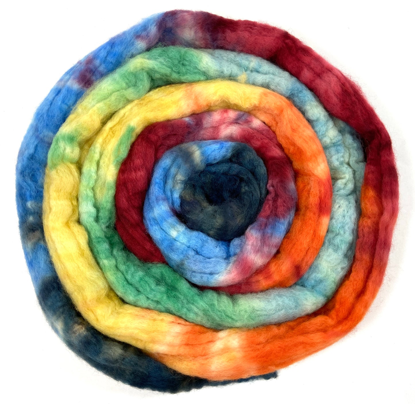 Good Intentions MG - 4 oz hand painted wool combed top, roving, spinning fiber, handspinning, felting