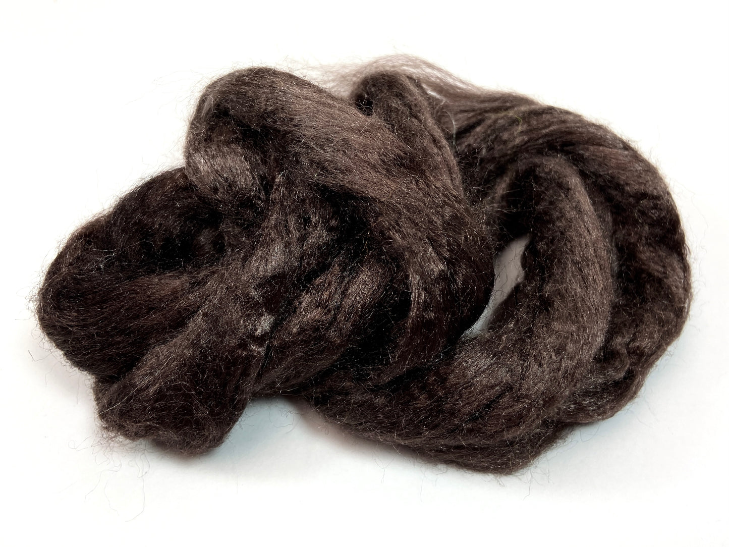 Tussah Silk - Bark - hand dyed, nuno felting, spinning fiber, art yarn, handspinning, felting fiber, corespinning, roving, 1101-15
