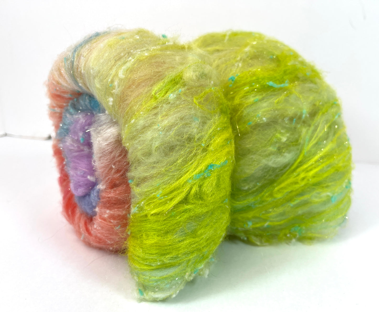 Day’s End Batt 0111-02D, 2.5 oz, Falkland Merino wool, silk, spinning fiber, felting wool, weaving fiber