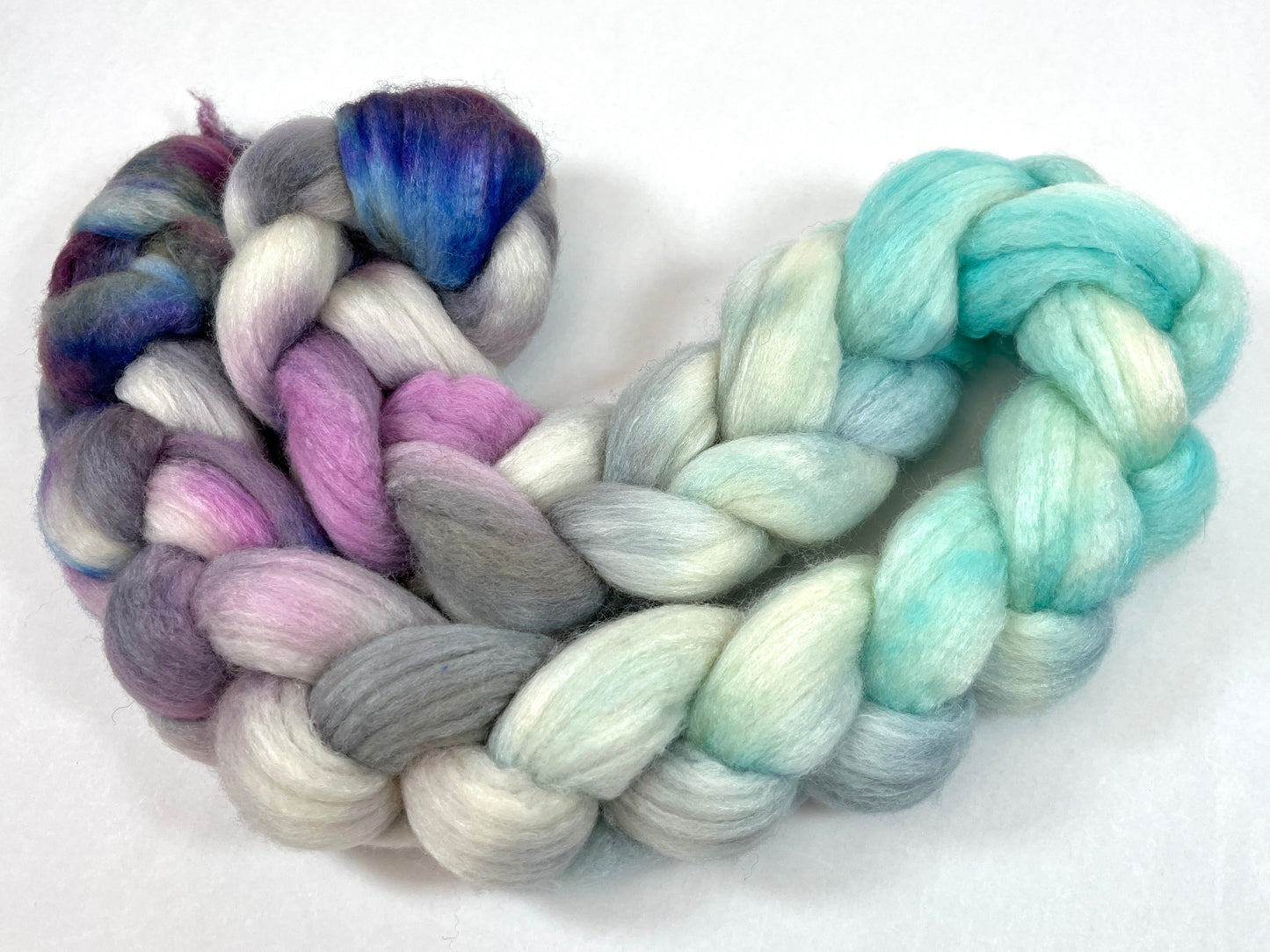 Day’s End 0121-02 - 3.9 oz 85/15 Polwarth wool/tussah silk combed top, roving, spinning fiber, handspinning, felting, needle felting, weaving supplies