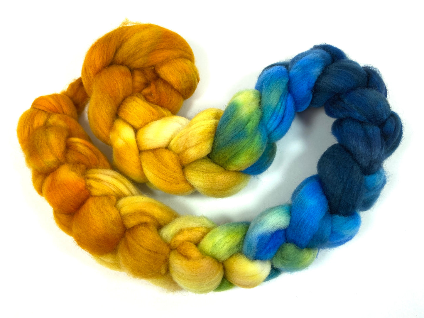 Starry Night MG - 4 oz hand painted wool combed top, roving, spinning fiber, handspinning, felting
