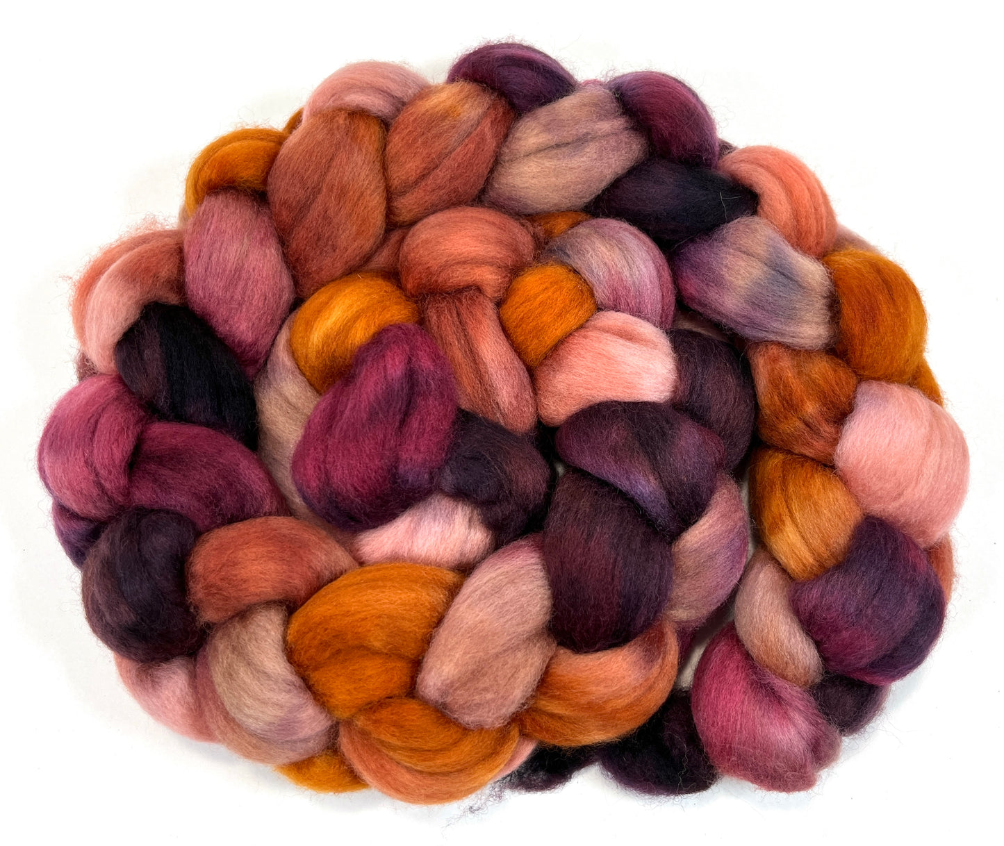 Rowena SC - 4 oz hand painted wool combed top, roving, spinning fiber, handspinning, felting