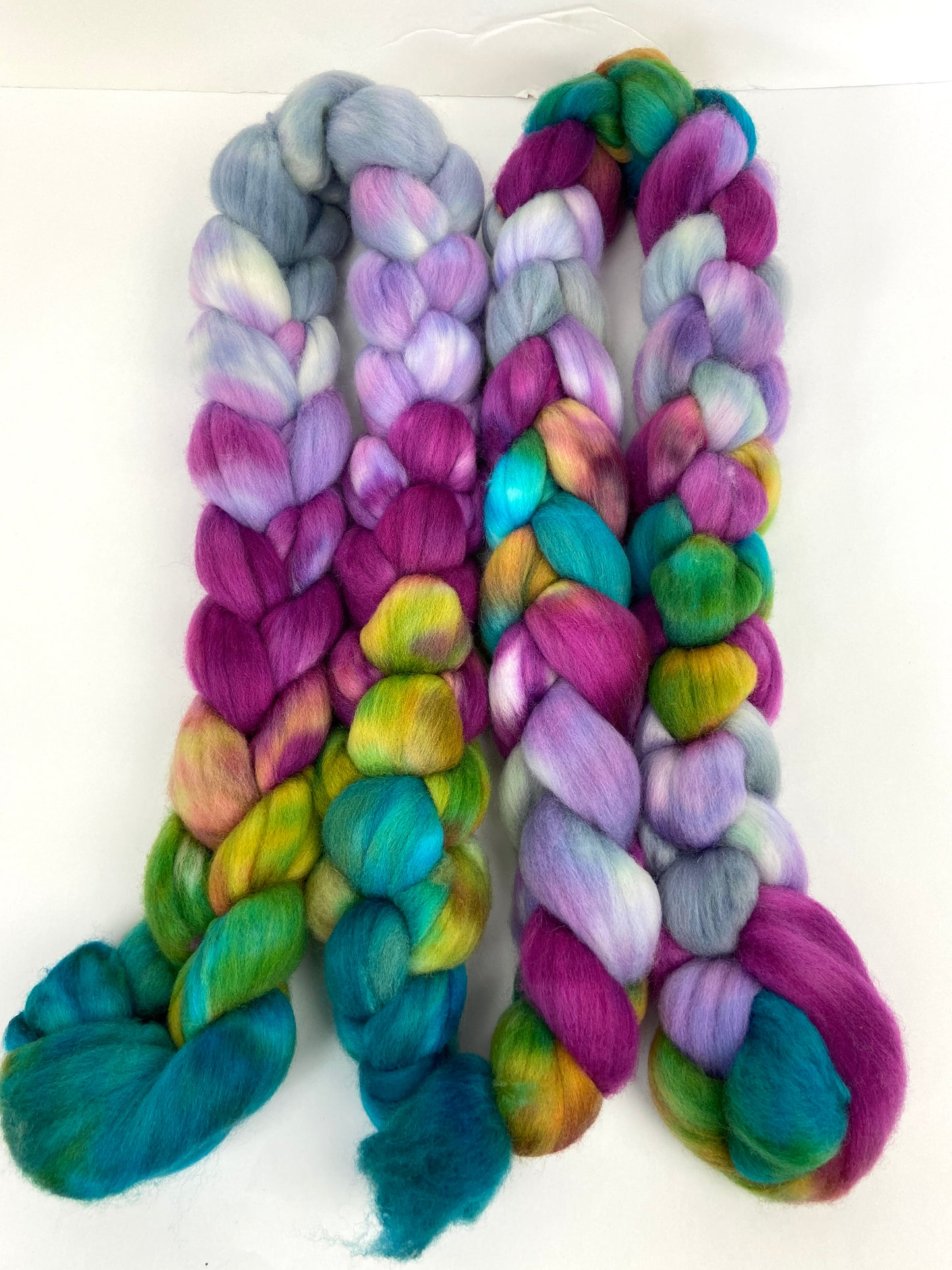 Melody MG - 4 oz hand painted wool combed top, roving, spinning fiber, handspinning, felting