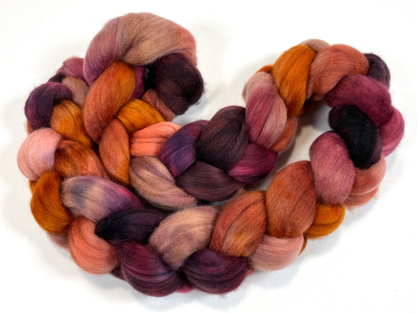 Rowena SC - 4 oz hand painted wool combed top, roving, spinning fiber, handspinning, felting