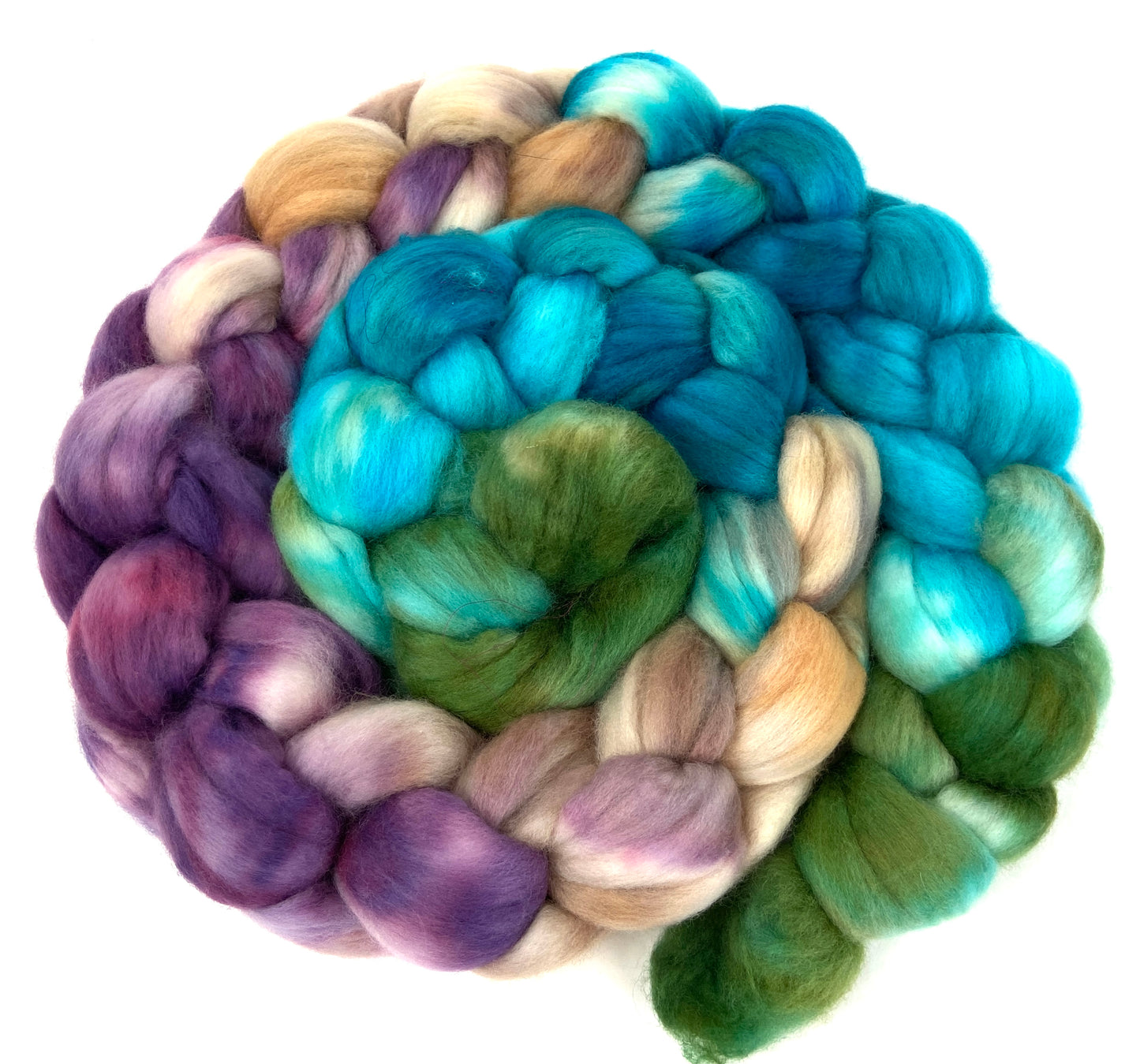 Sweet Promise MG - 4 oz hand painted wool combed top, roving, spinning fiber, handspinning, felting