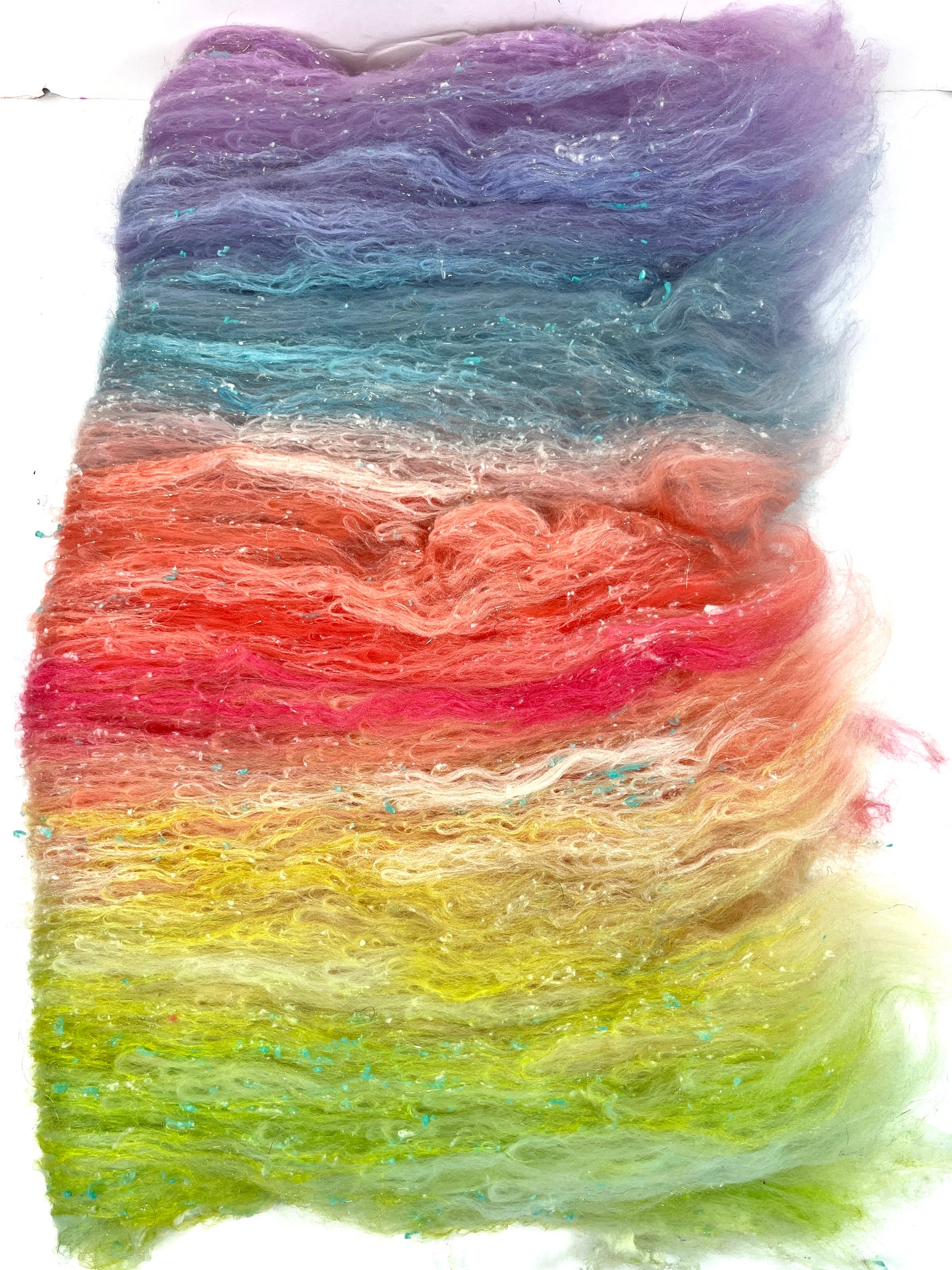Day’s End Batt 0111-02D, 2.5 oz, Falkland Merino wool, silk, spinning fiber, felting wool, weaving fiber