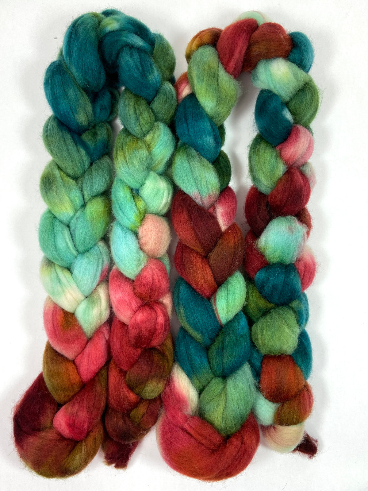 Town and Country SC - 4 oz hand painted wool combed top, roving, spinning fiber, handspinning, felting