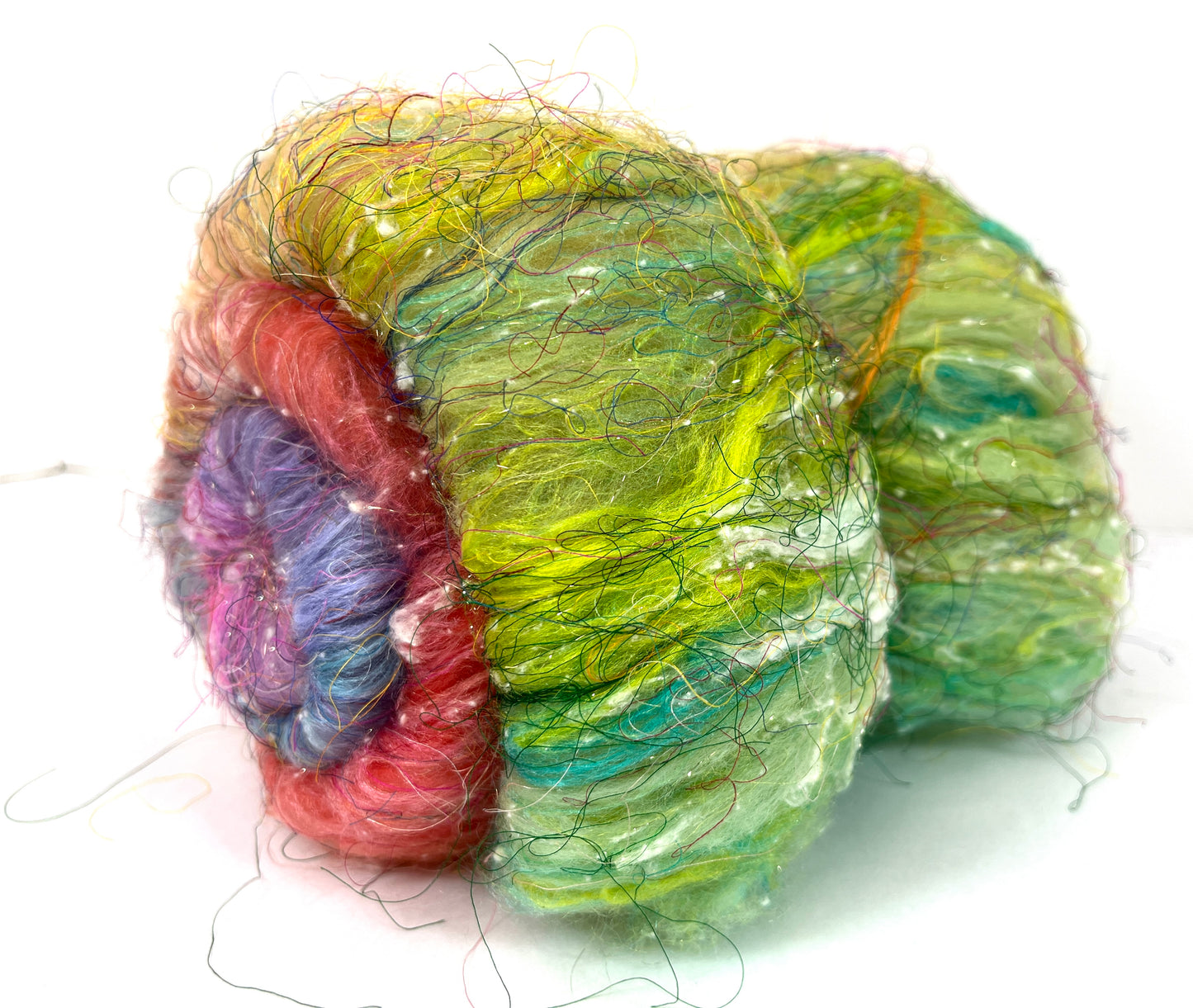 Day’s End Batt 0111-02C, 2.7 oz, Falkland Merino wool, silk, spinning fiber, felting wool, weaving fiber