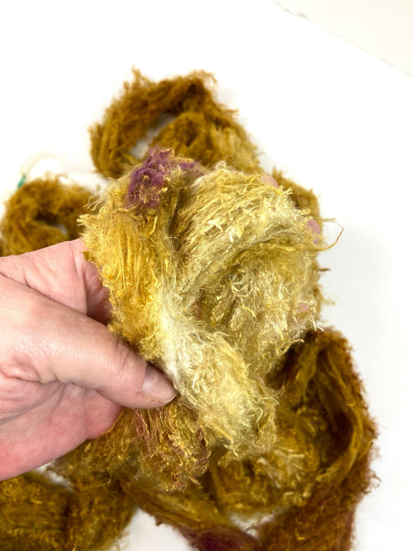 Silk Laps, Amber, 1.7 oz, 1014-03, mulberry silk, nuno, wet felting, spinning fiber, art yarn, handspinning, felting fiber, batt making
