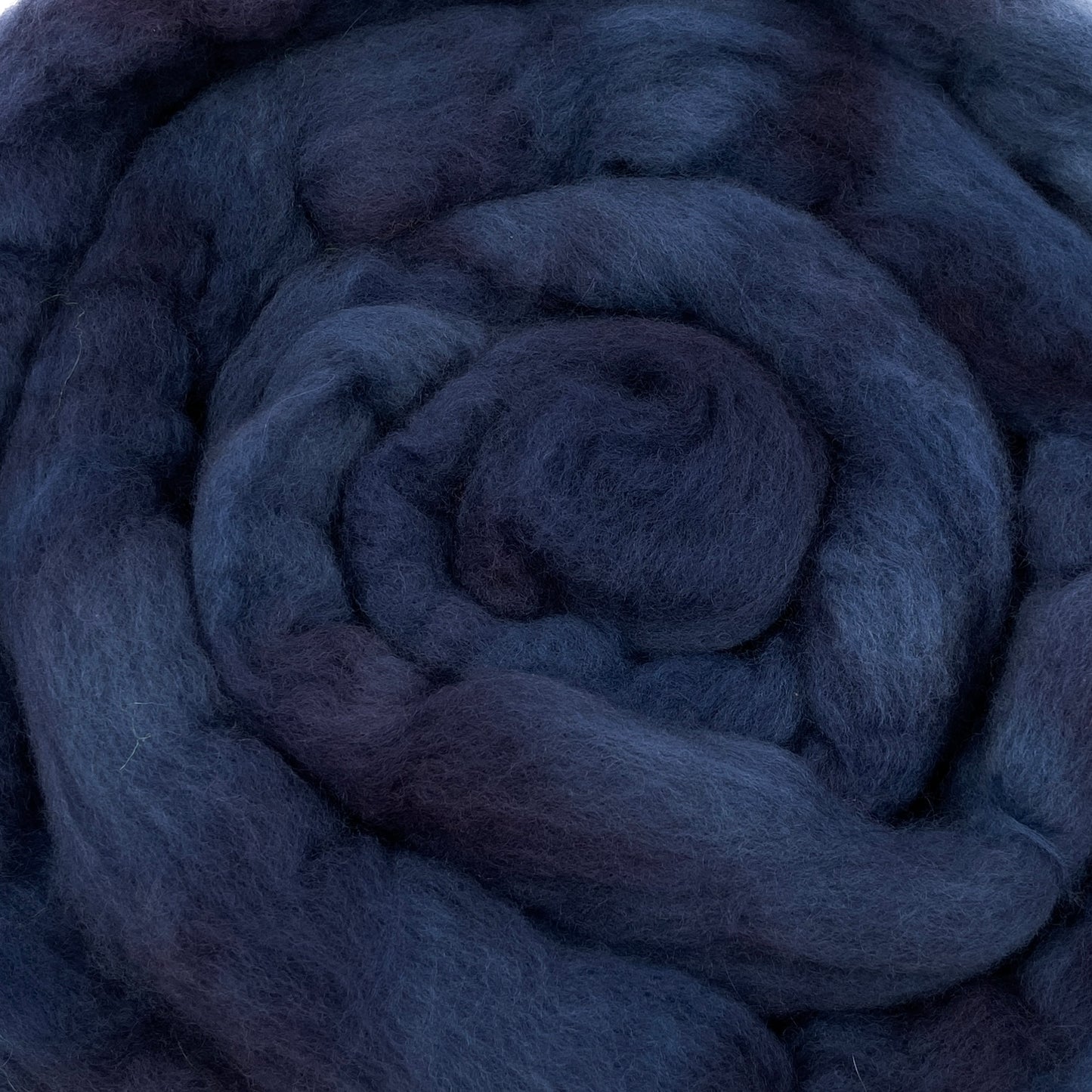 Navy - 2 oz hand dyed semisolid wool combed top