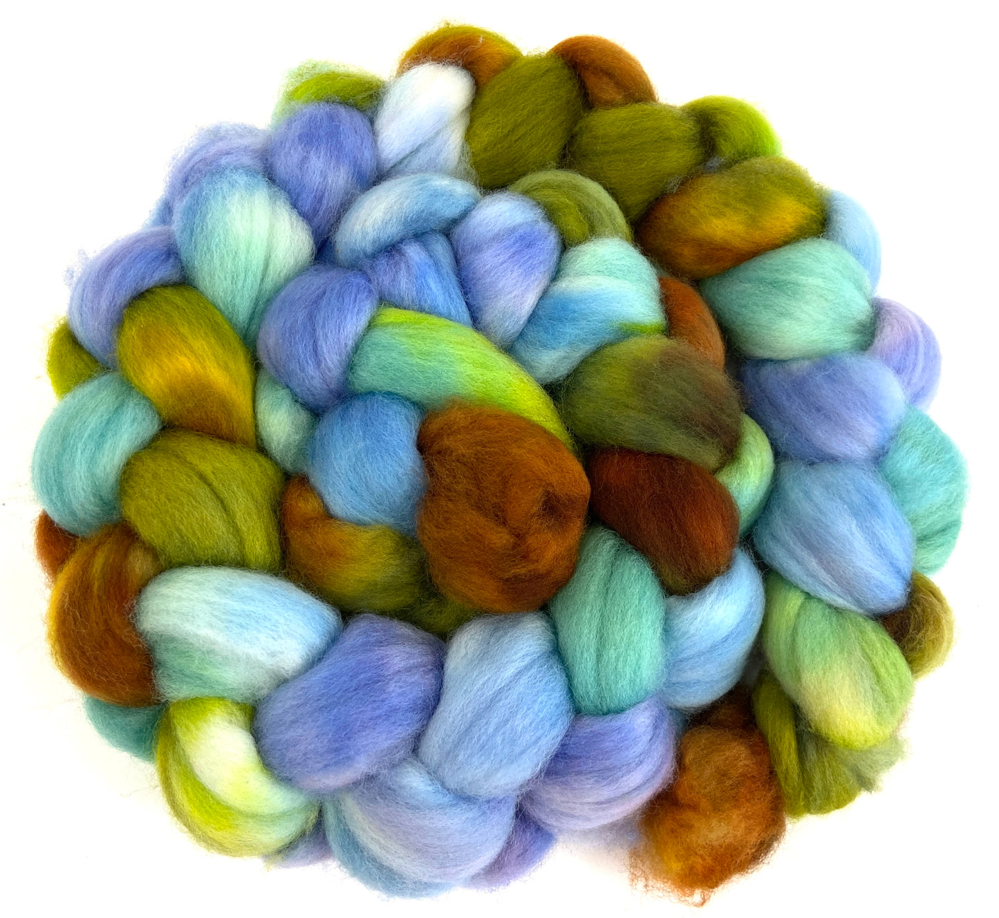 Gaia SC - 4 oz hand dyed wool combed top, roving, spinning fiber, handspinning, felting