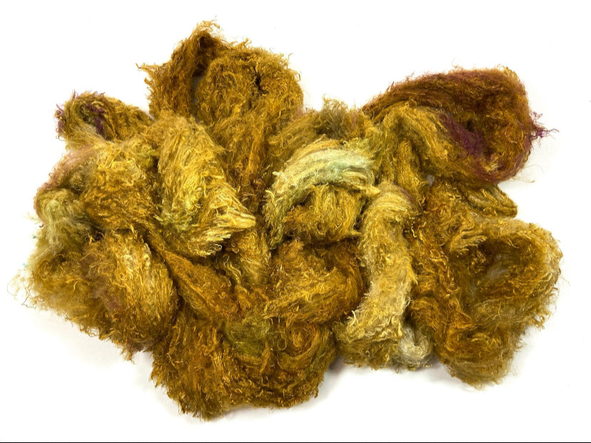 Silk Laps, Amber, 1.7 oz, 1014-03, mulberry silk, nuno, wet felting, spinning fiber, art yarn, handspinning, felting fiber, batt making