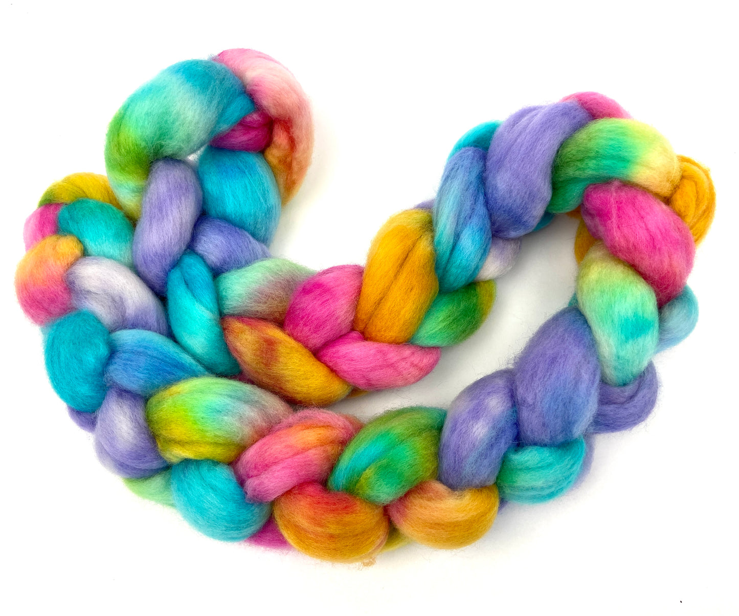 Candy Necklace SC - 4 oz hand wool combed top, roving, spinning fiber, handspinning, felting