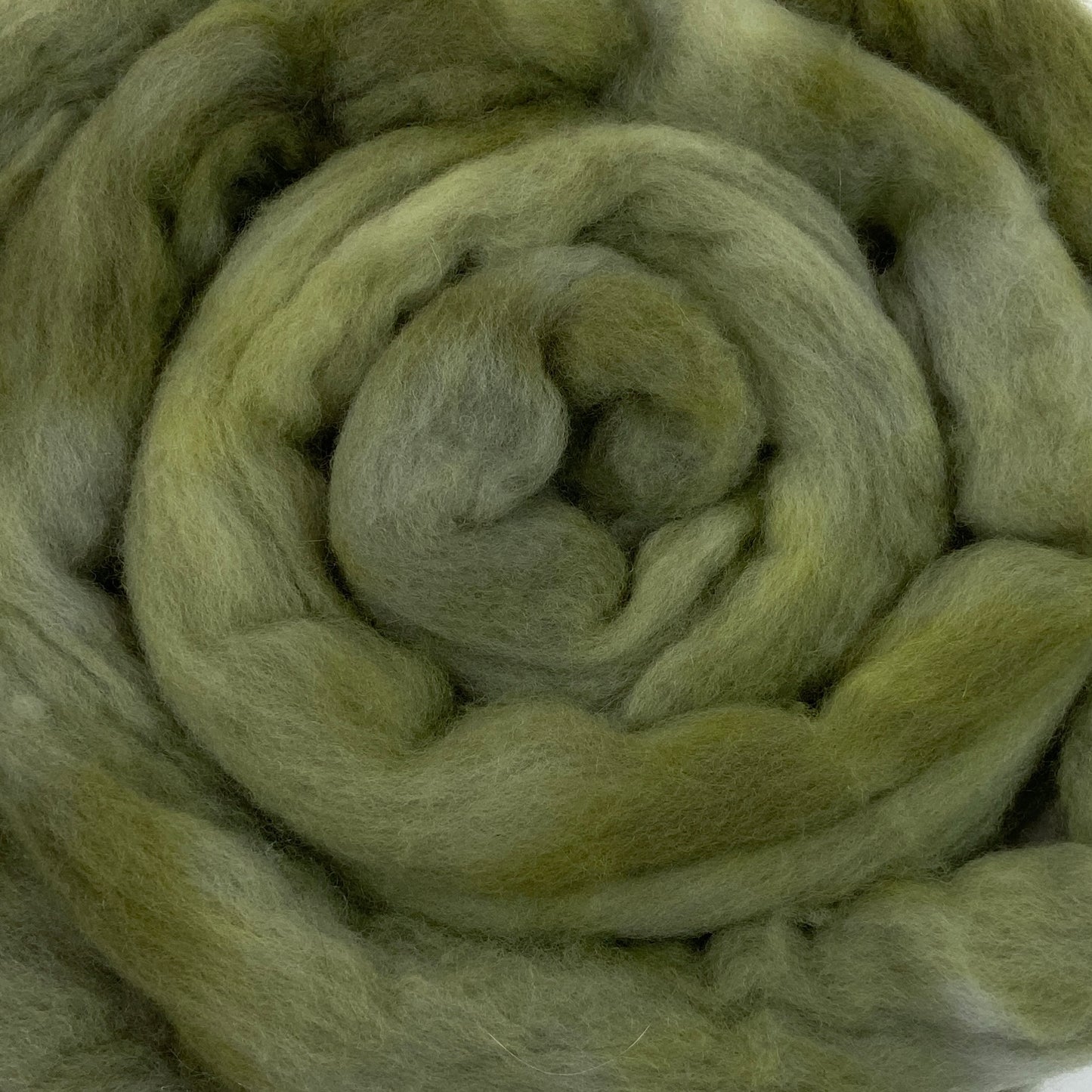 Lichen - 2 oz hand dyed semisolid wool combed top