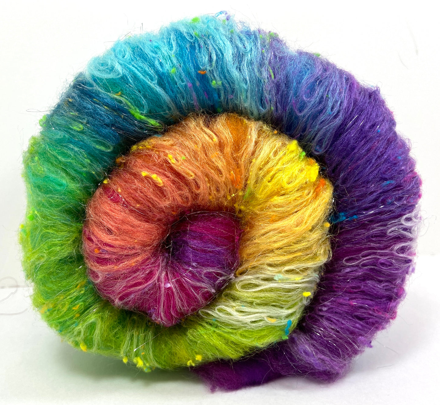 Plumeria Batt 1013-04 - 2.9 oz Targhee wool, silk, noils, spinning fiber, drumcarded, handspinning, nuno, felting wool, weaving