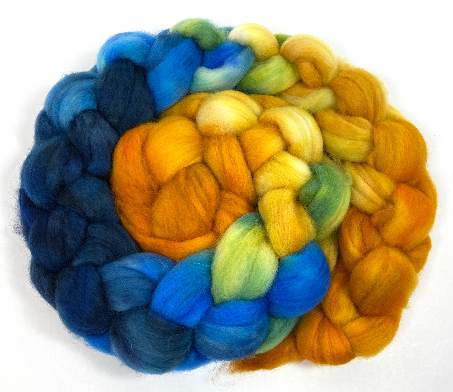 Starry Night MG - 4 oz hand painted wool combed top, roving, spinning fiber, handspinning, felting