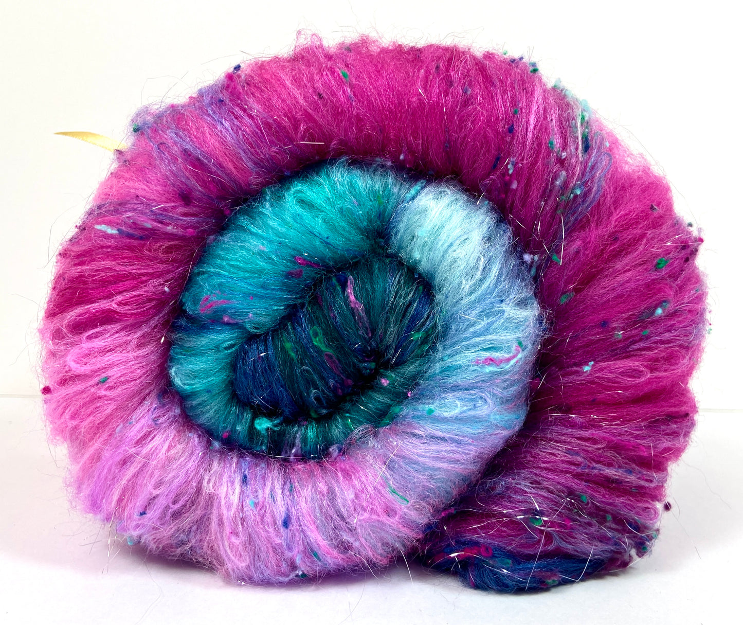 Bijou Batt 1202-04- 2.8 oz Polwarth wool, silk, noils, spinning fiber, handspinning, nuno, felting wool, weaving