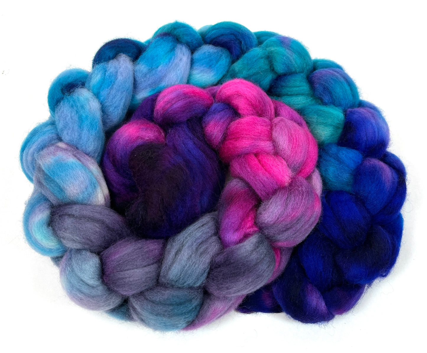 Midnight Fantastic Long Gradient - 4 oz wool combed top, roving, spinning fiber, handspinning, felting, needle felting, weaving supplies