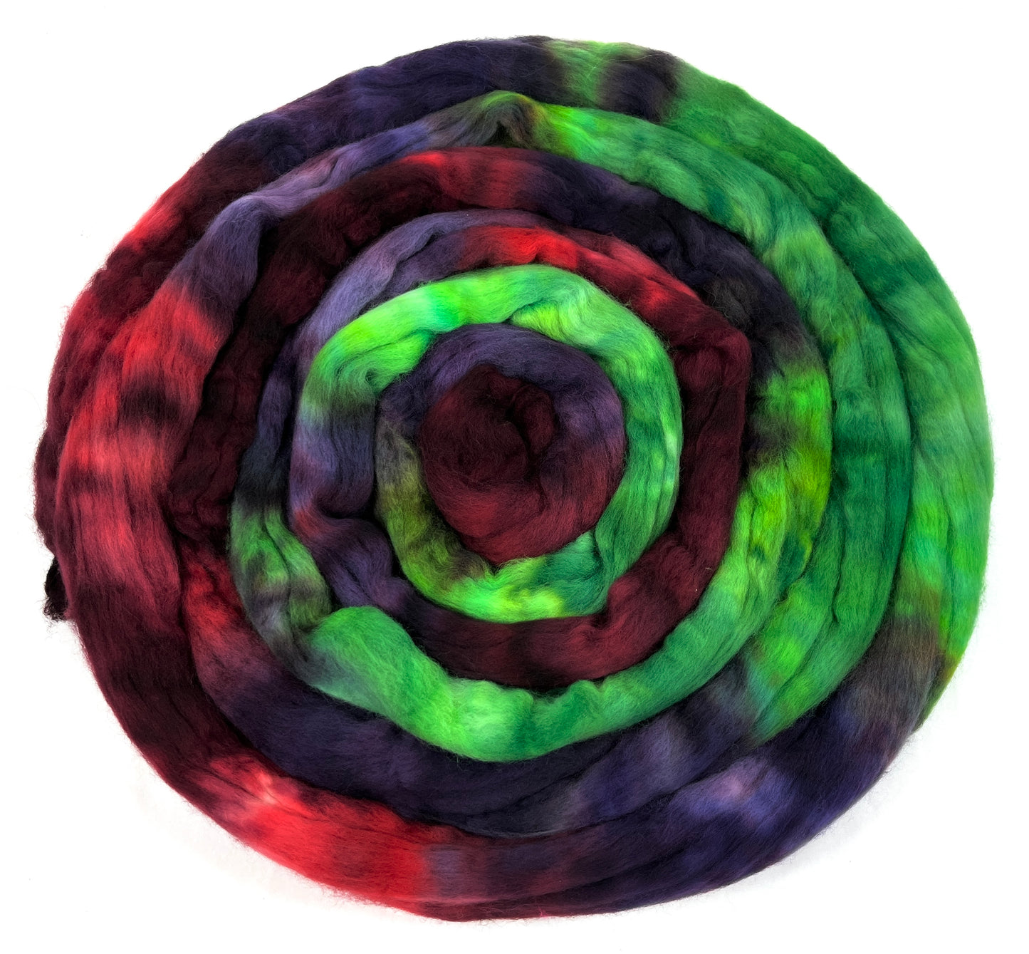 Banshee SC - 4 oz hand painted wool combed top, roving, spinning fiber, handspinning, felting