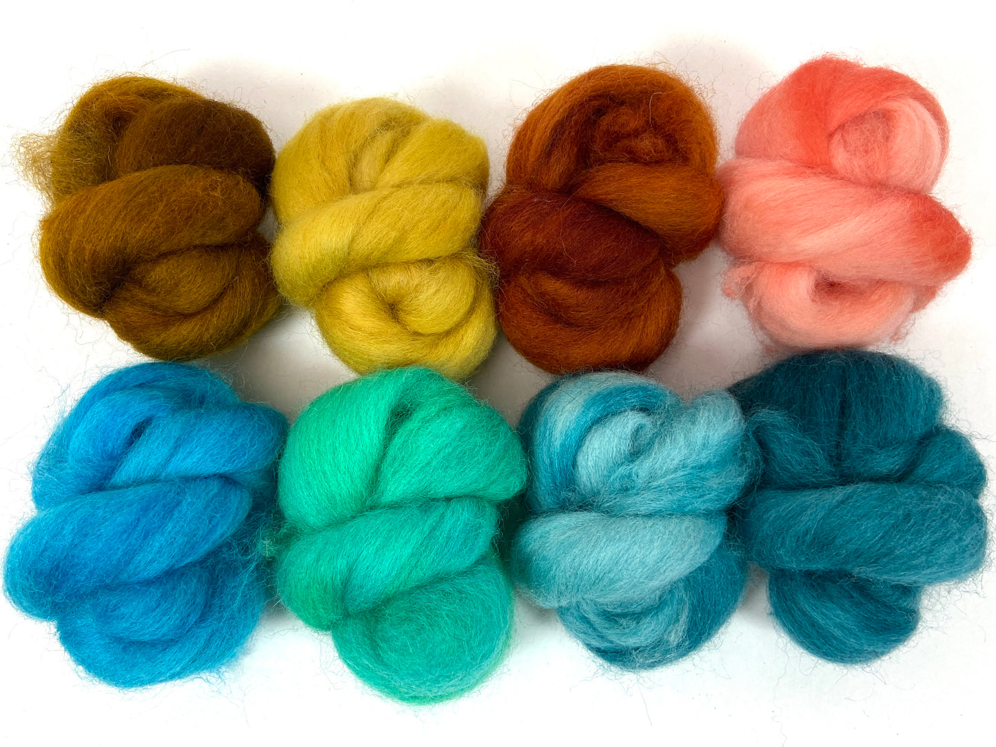 Combo Pack - 4 oz, Corriedale wool combed top, roving, spinning fiber, handspinning, felting, wool, 1123-03