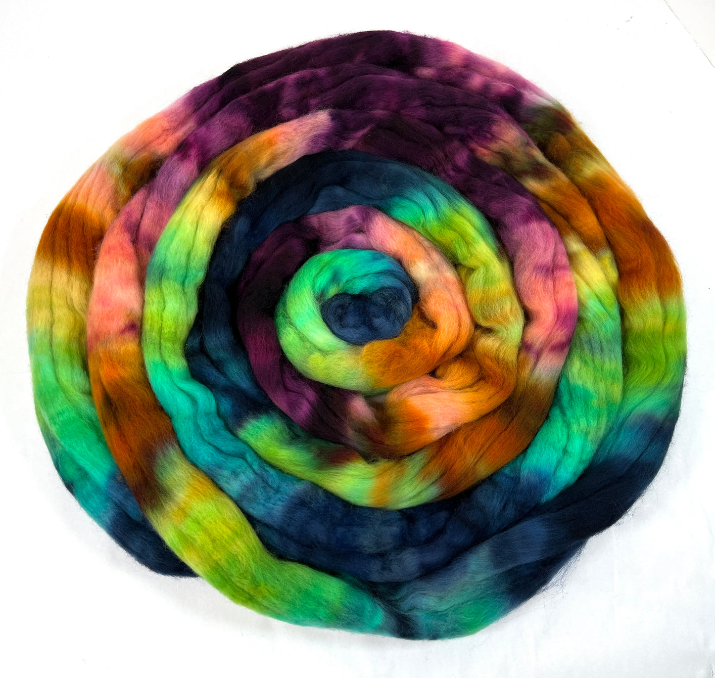Reverie SC - 4 oz hand painted wool combed top, roving, spinning fiber, handspinning, felting