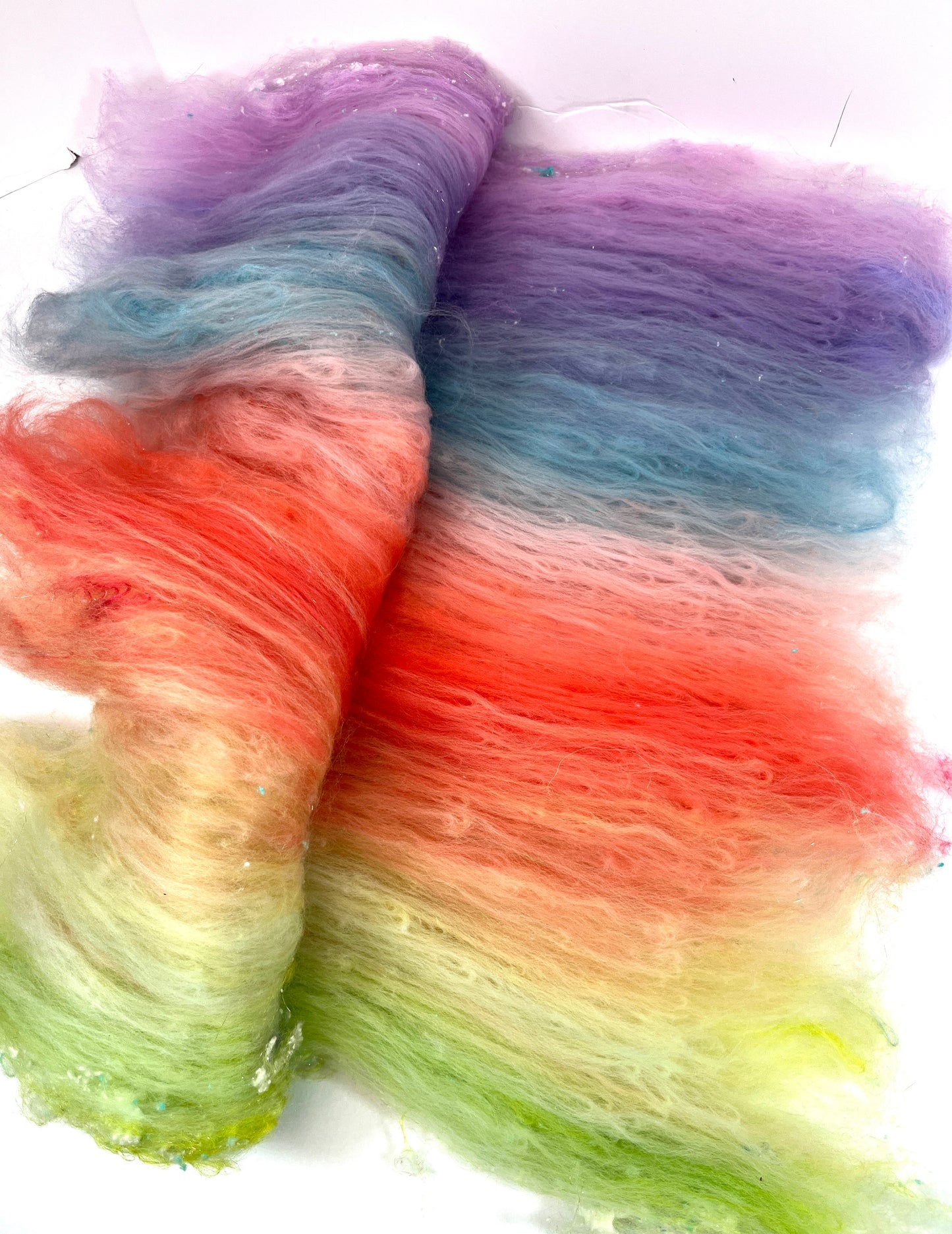 Day’s End Batt 0111-02D, 2.5 oz, Falkland Merino wool, silk, spinning fiber, felting wool, weaving fiber