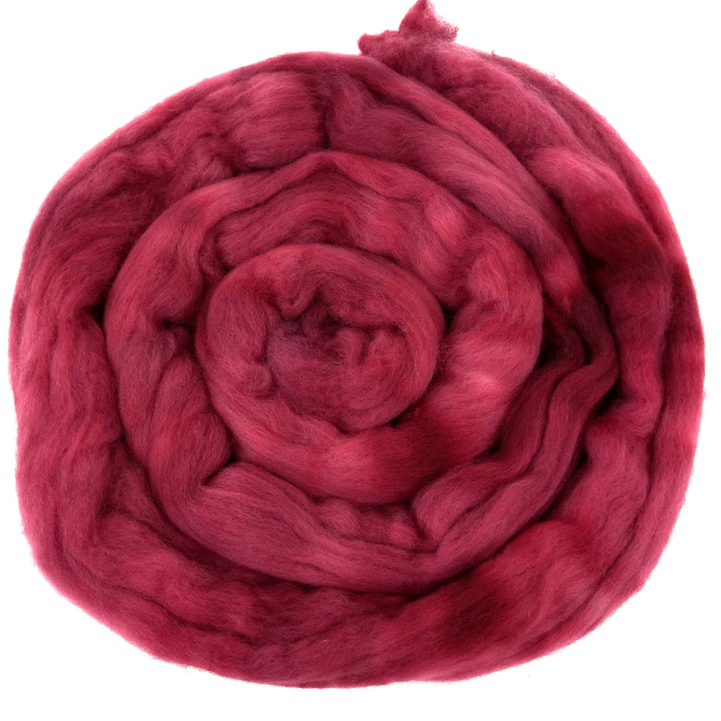 Rose Red - 2 oz hand dyed semisolid wool combed top