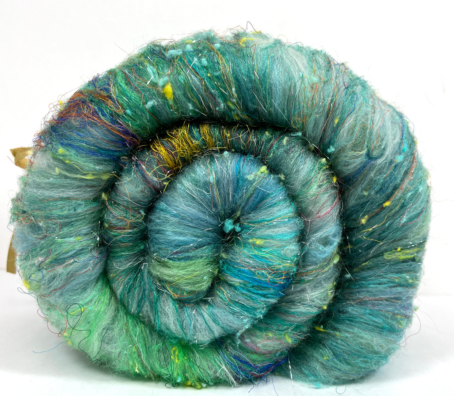 Smooth Art Batt 0107-02- 4 oz Targhee and Merino wool, silk, noils, spinning fiber, handspinning, nuno, felting wool, weaving