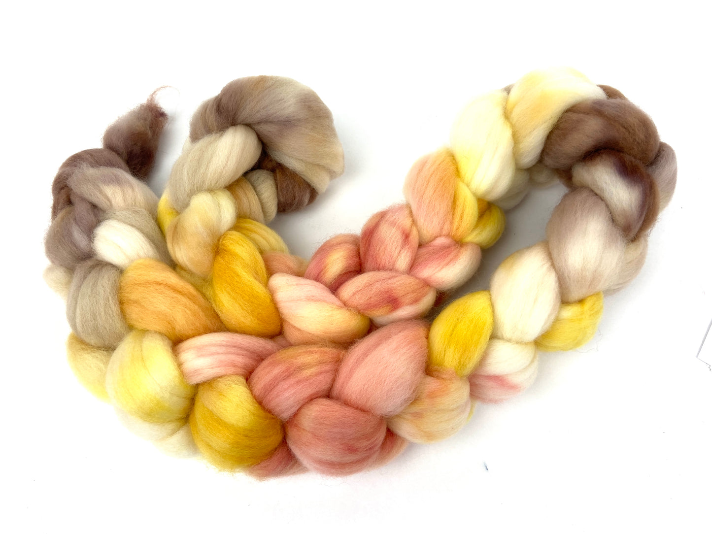 Seashells - 4 oz hand painted wool combed top, roving, spinning fiber, handspinning, felting