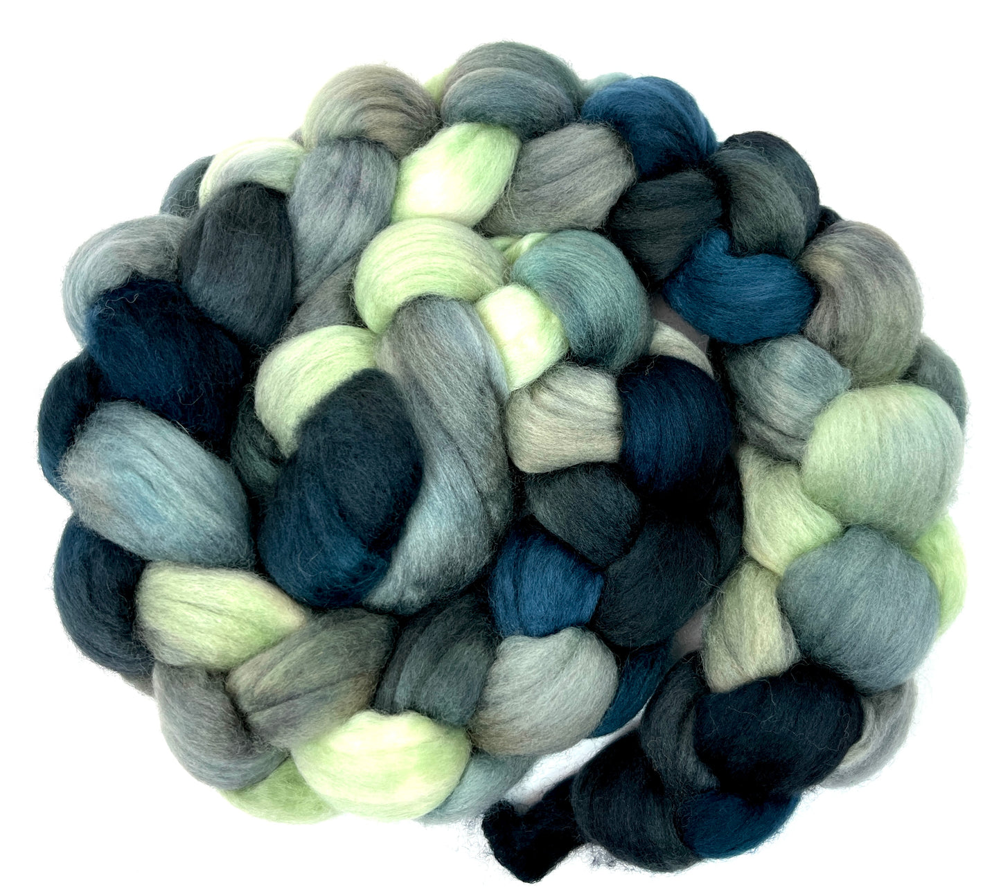 The River Styx SC - 4 oz hand painted wool combed top, roving, spinning fiber, handspinning, felting