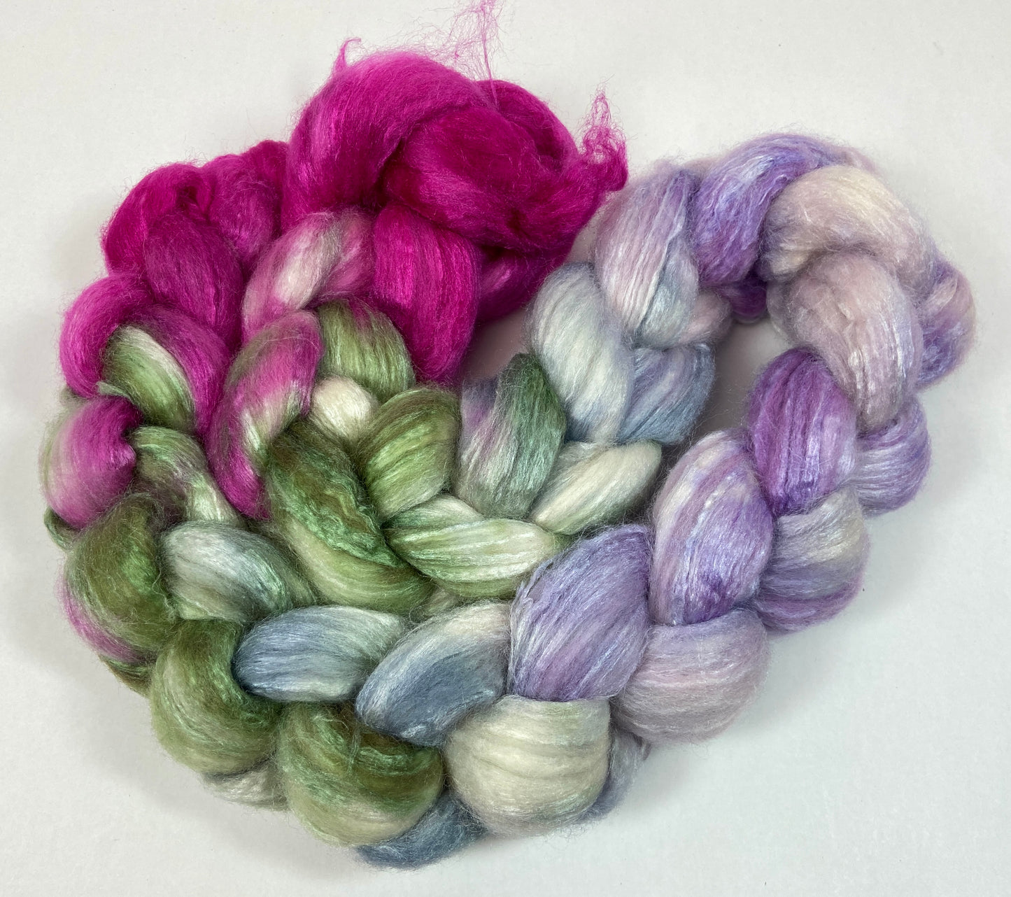 Masquerade Oopsie - 4 oz 60/40 Polwarth/silk combed top, roving, spinning fiber, handspinning, felting, needle felting, weaving supplies