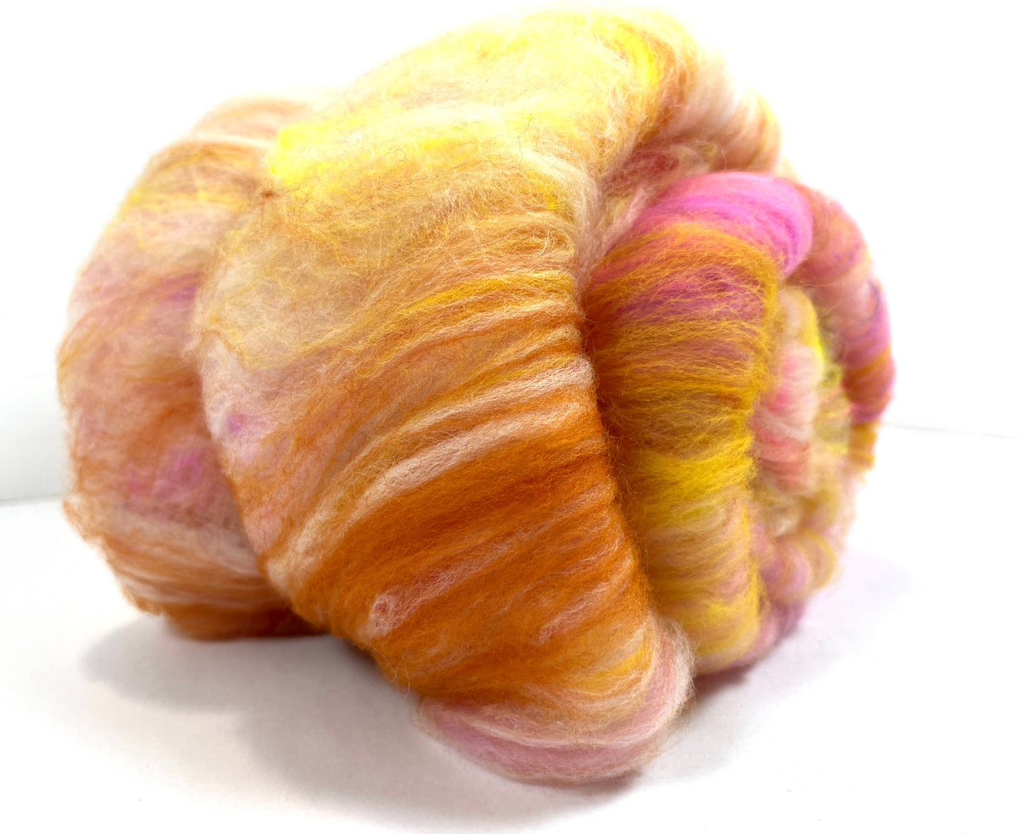 Crayon Box Batt 0805-01 - 4.7 oz Soft wool, NO SPARKLE, gradient style, spinning fiber, drumcarded, handspinning, nuno, felting wool