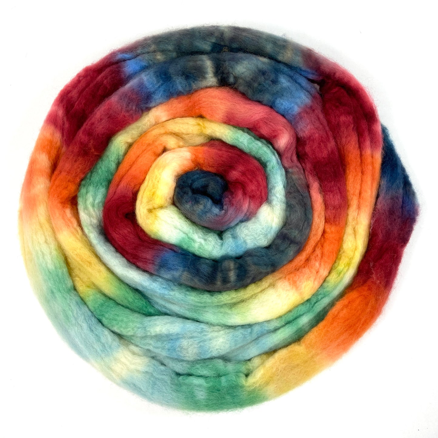 Good Intentions SC - 4 oz hand painted wool combed top, roving, spinning fiber, handspinning, felting