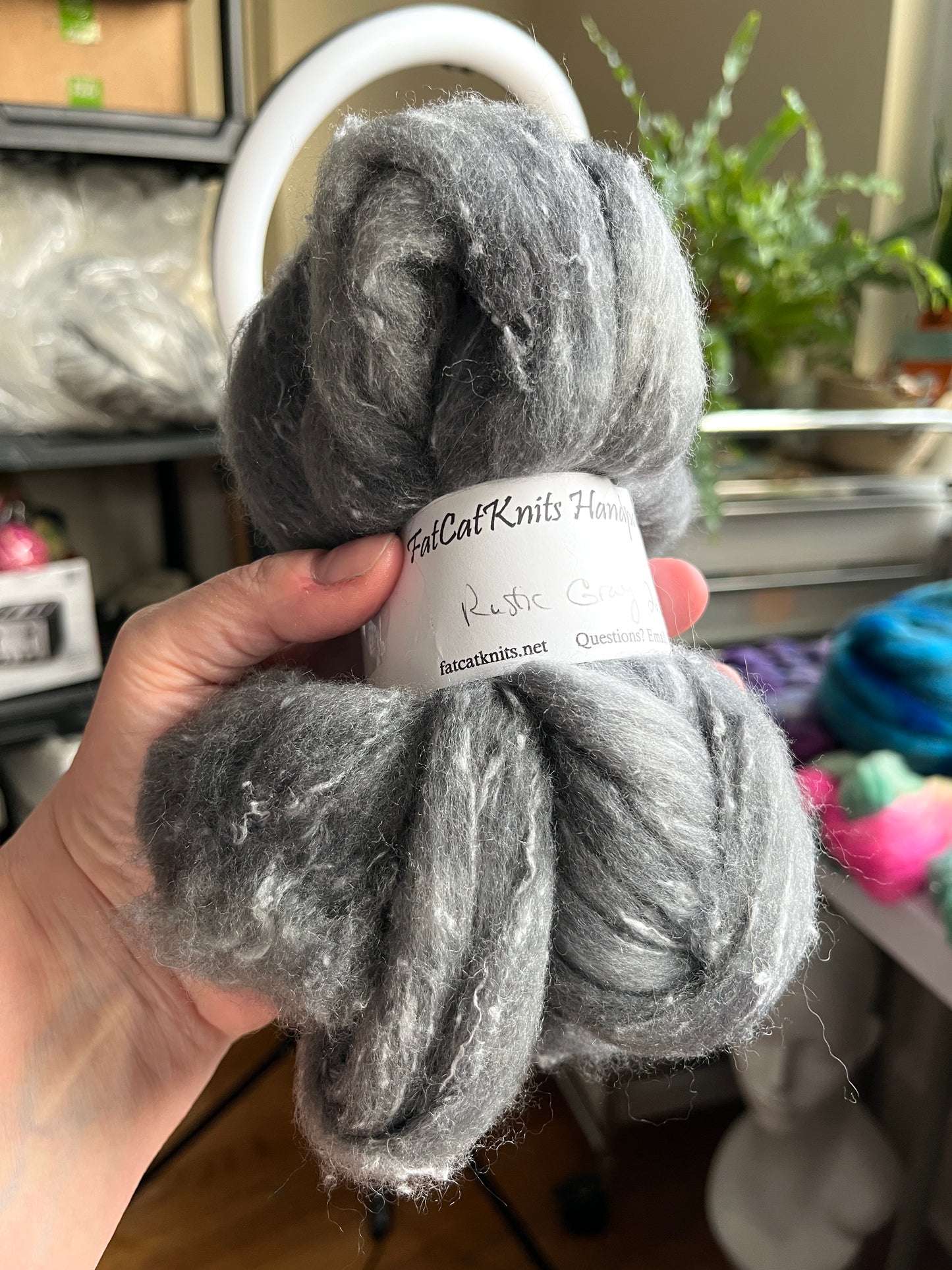 Grays Combo Pack - 6 oz- 80/20 South American wool/rayon nepps combed top, roving, spinning fiber, handspinning, felting, wool, gradient kit