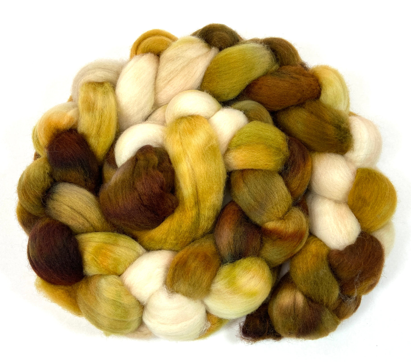 Hazel SC - 4 oz hand painted wool combed top, roving, spinning fiber, handspinning, felting