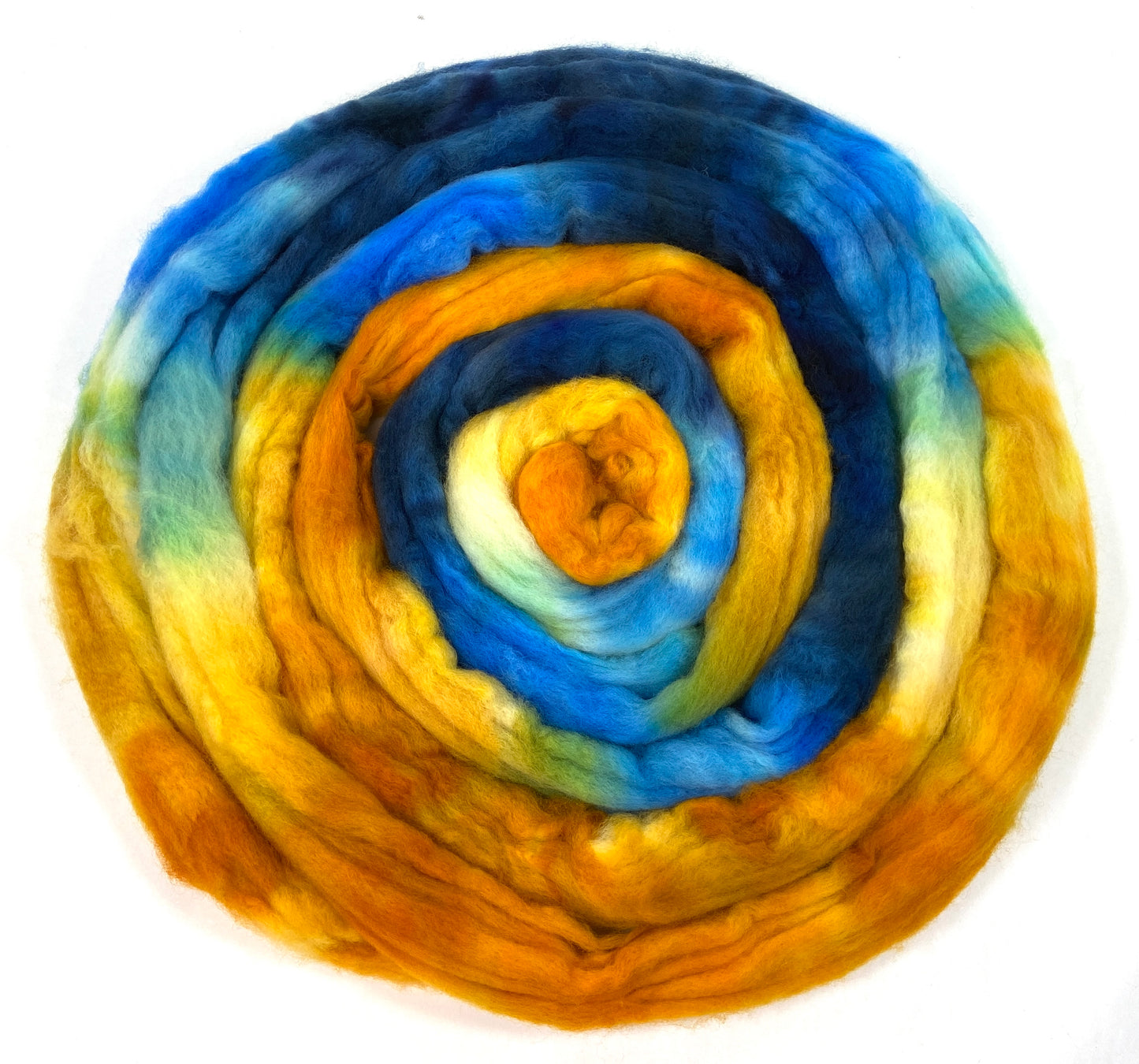 Starry Night SC - 4 oz hand painted wool combed top, roving, spinning fiber, handspinning, felting