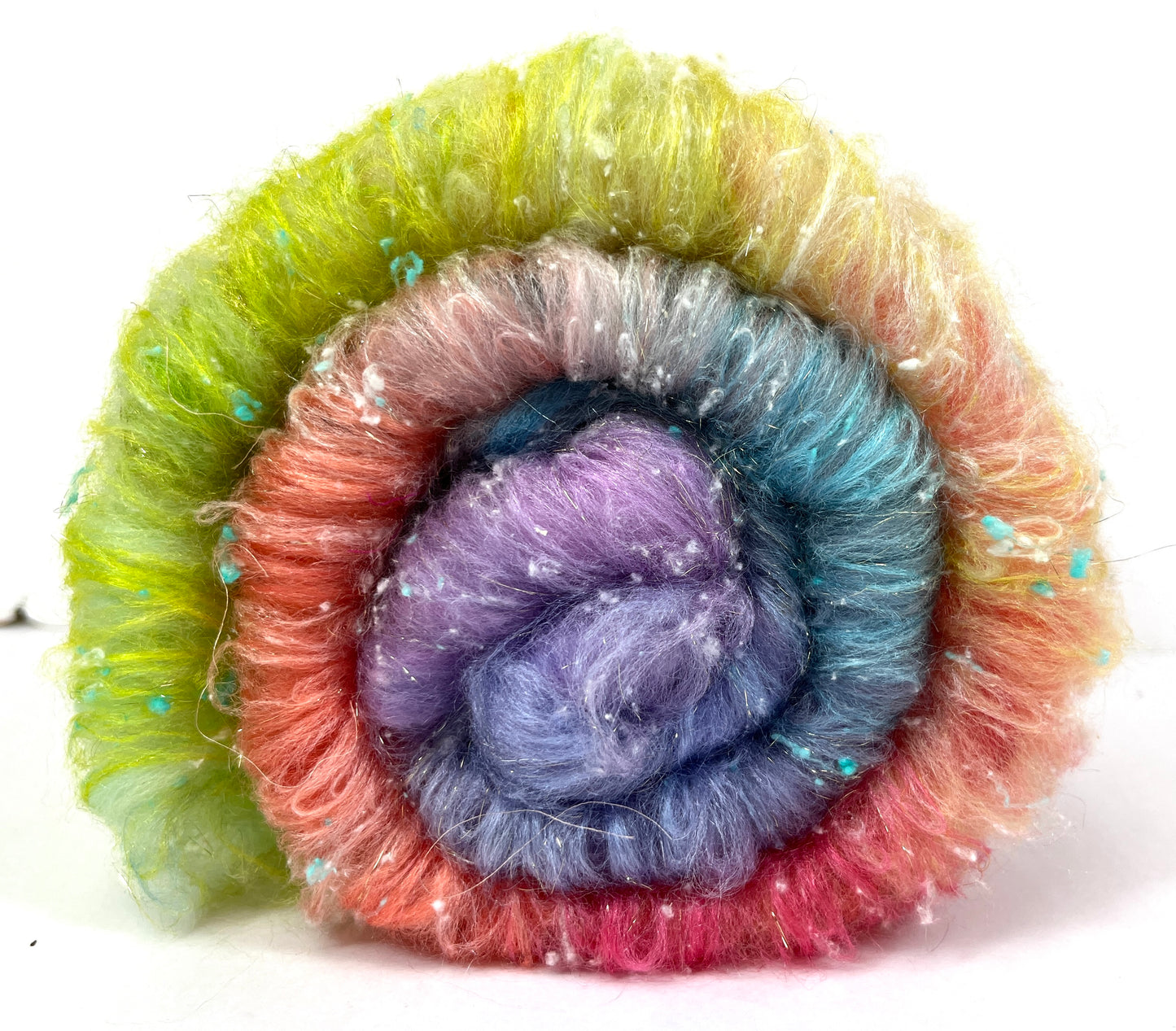 Day’s End Batt 0111-02D, 2.5 oz, Falkland Merino wool, silk, spinning fiber, felting wool, weaving fiber