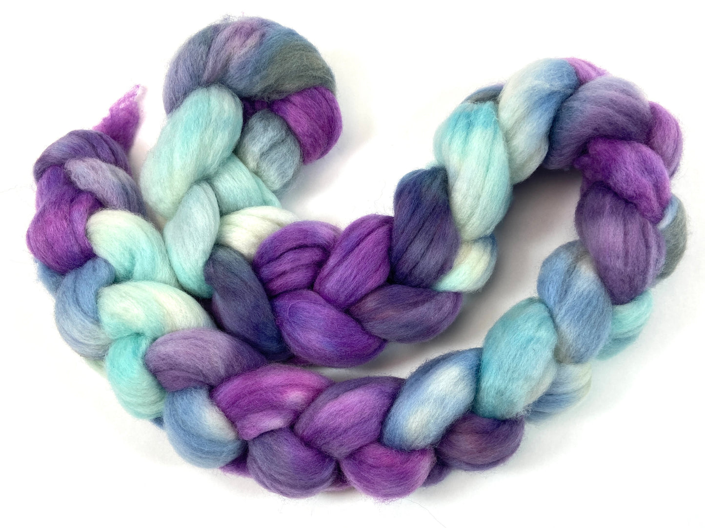 Frostberry SC - 4 oz hand painted wool combed top, roving, spinning fiber, handspinning, felting