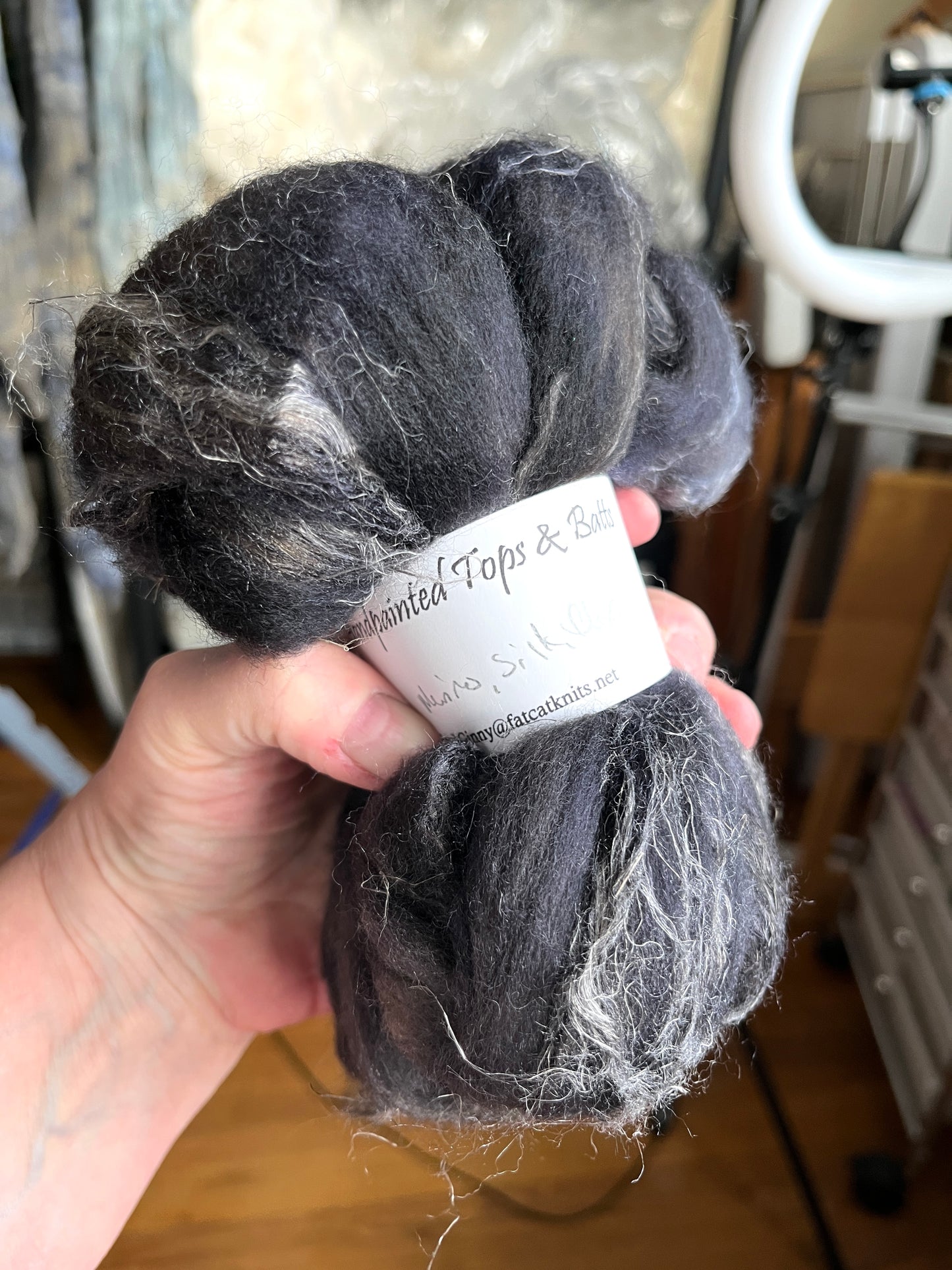 Grays Combo Pack - 6 oz- Merino wool, silk, flax combed top, roving, spinning fiber, handspinning, felting, wool, gradient kit