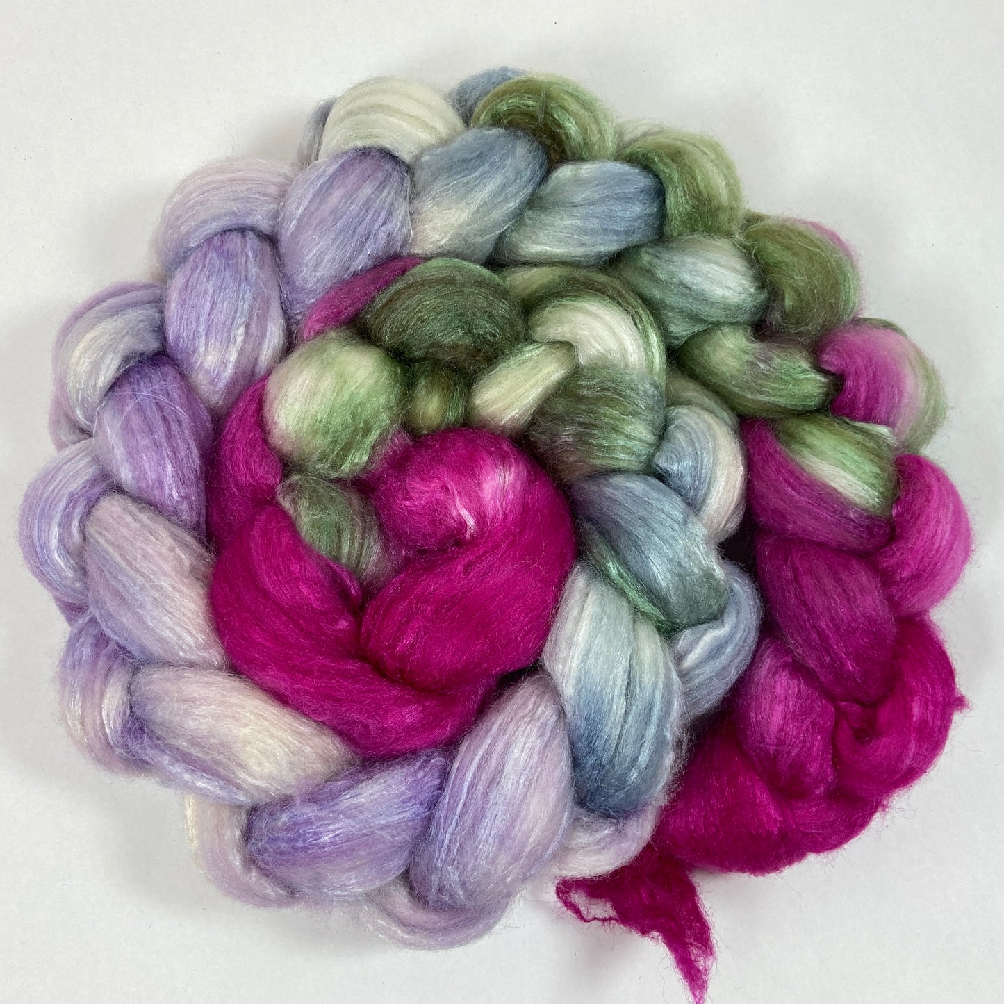 Masquerade Oopsie - 4 oz 60/40 Polwarth/silk combed top, roving, spinning fiber, handspinning, felting, needle felting, weaving supplies