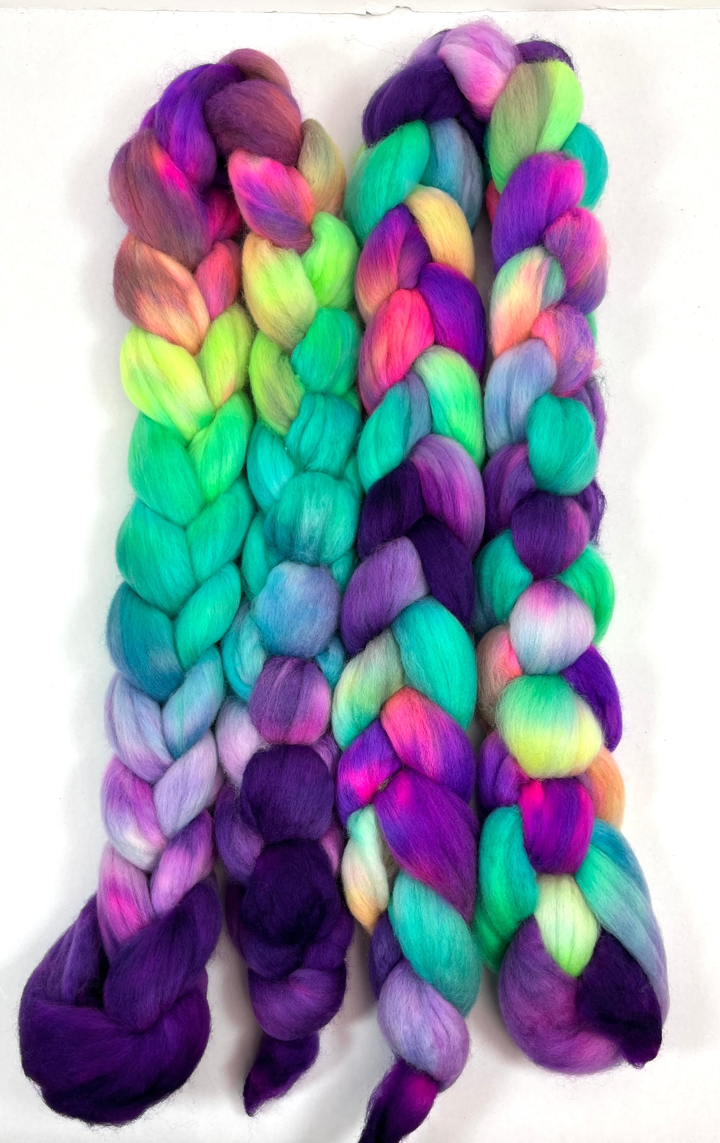 Disco Fever SC - 4 oz hand painted wool combed top, roving, spinning fiber, handspinning, felting