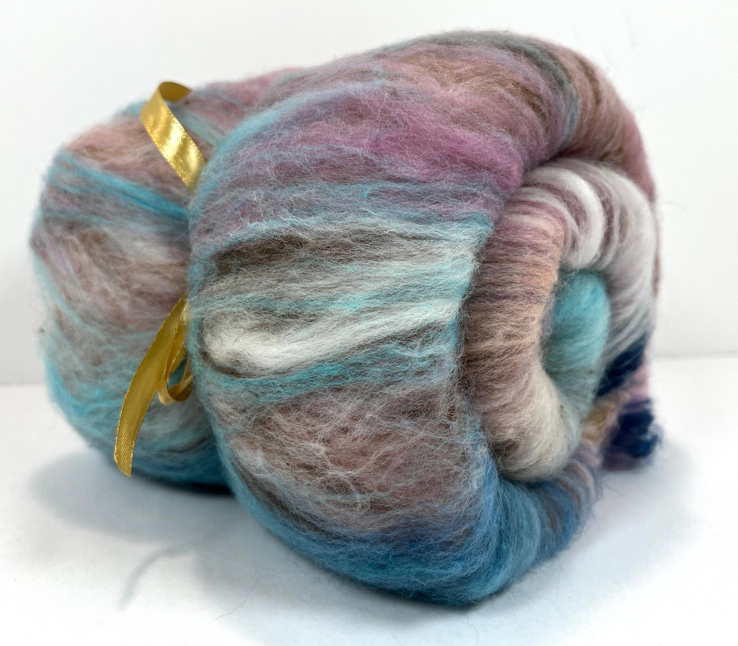 Crayon Box Batt 0804-04 - 3.7 oz Soft wool, NO SPARKLE, gradient style, spinning fiber, drumcarded, handspinning, nuno, felting wool
