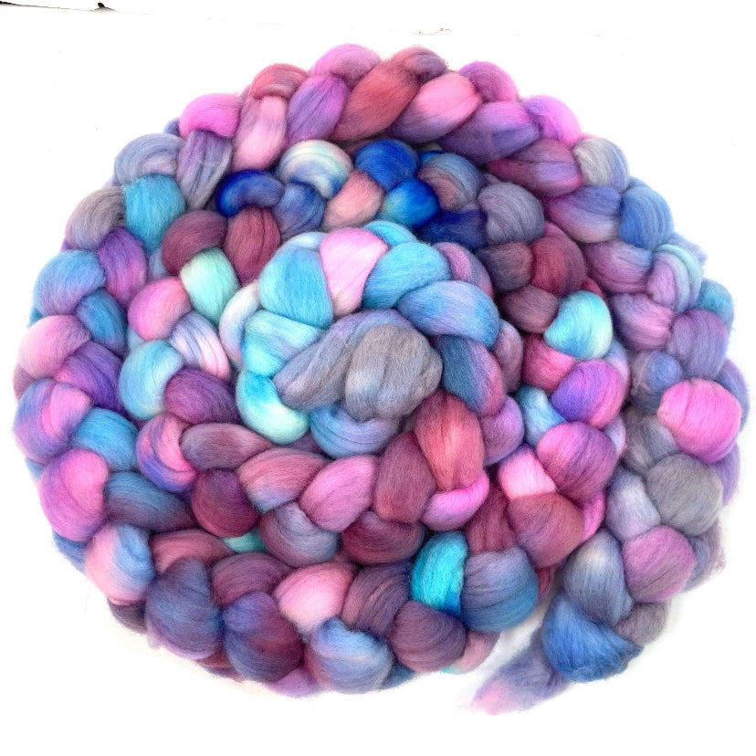 Day’s End 1003-01 - 10.4 oz Polwarth wool combed top, roving, spinning fiber, handspinning, felting, crochet, weaving, art yarn