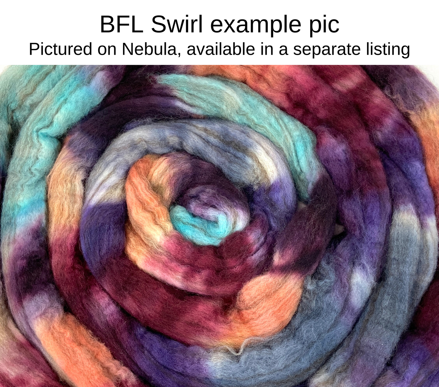 Nancy MG - 4 oz hand painted wool combed top, roving, spinning fiber, handspinning, felting, mirrored gradient