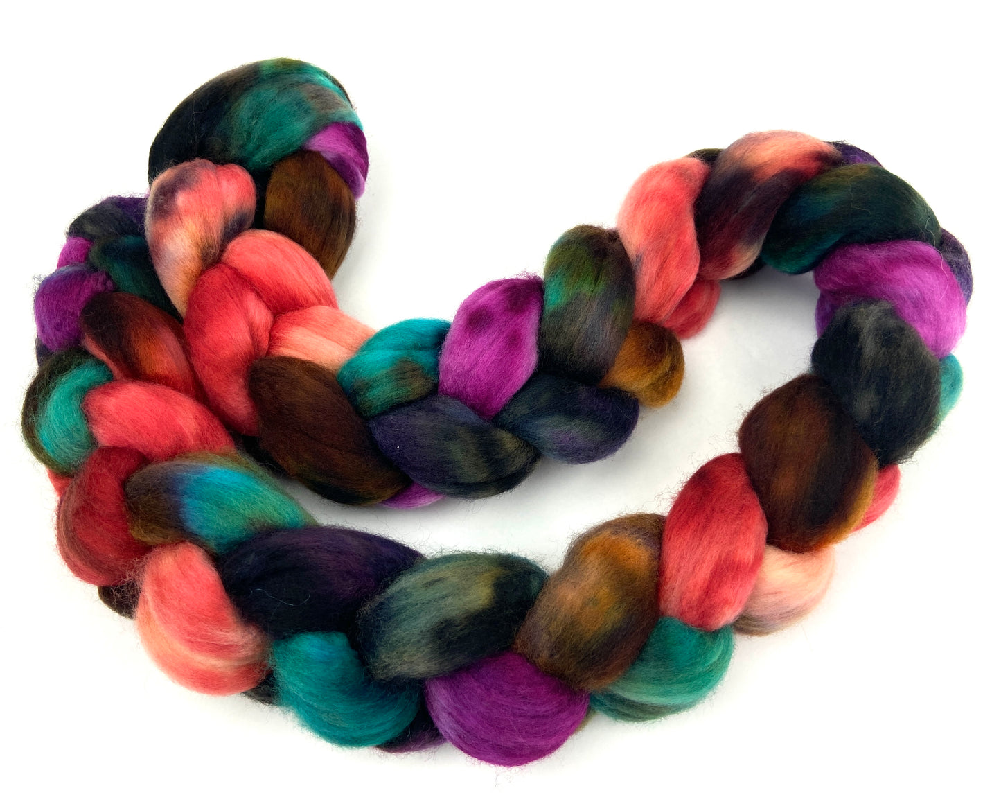 Superstar SC - 4 oz hand painted wool combed top, roving, spinning fiber, handspinning, felting