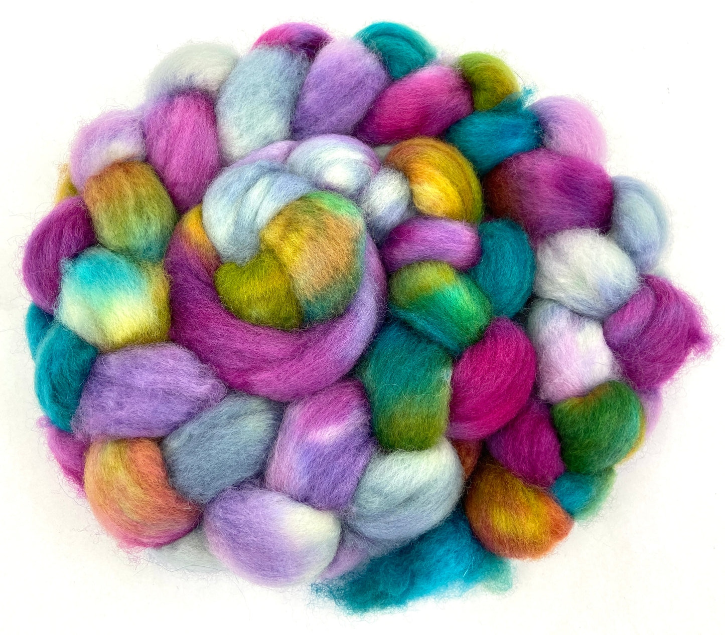 Melody SC - 4 oz hand painted wool combed top, roving, spinning fiber, handspinning, felting
