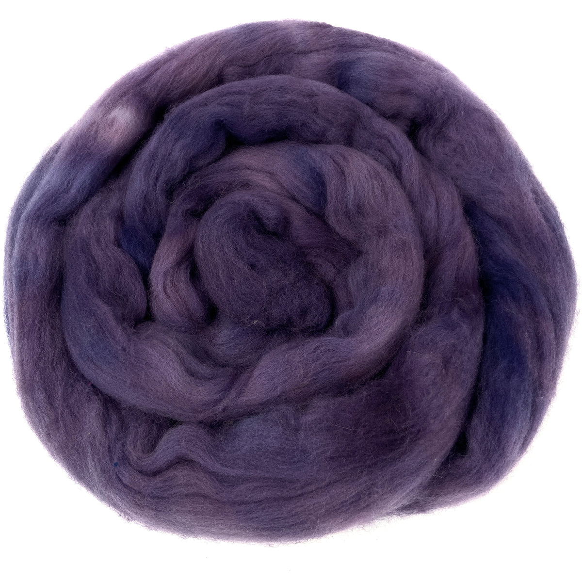 Smoked Purple - 2 oz hand dyed semisolid wool combed top