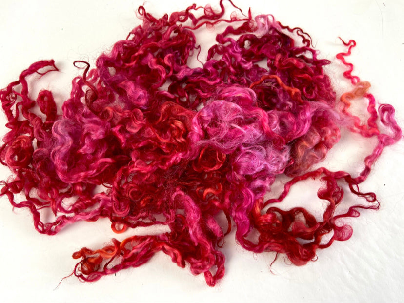 Wensleydale locks .9 oz, 6 inches, super clean, spinning, felting, fiber art, doll hair, nuno, art yarn 0410-08