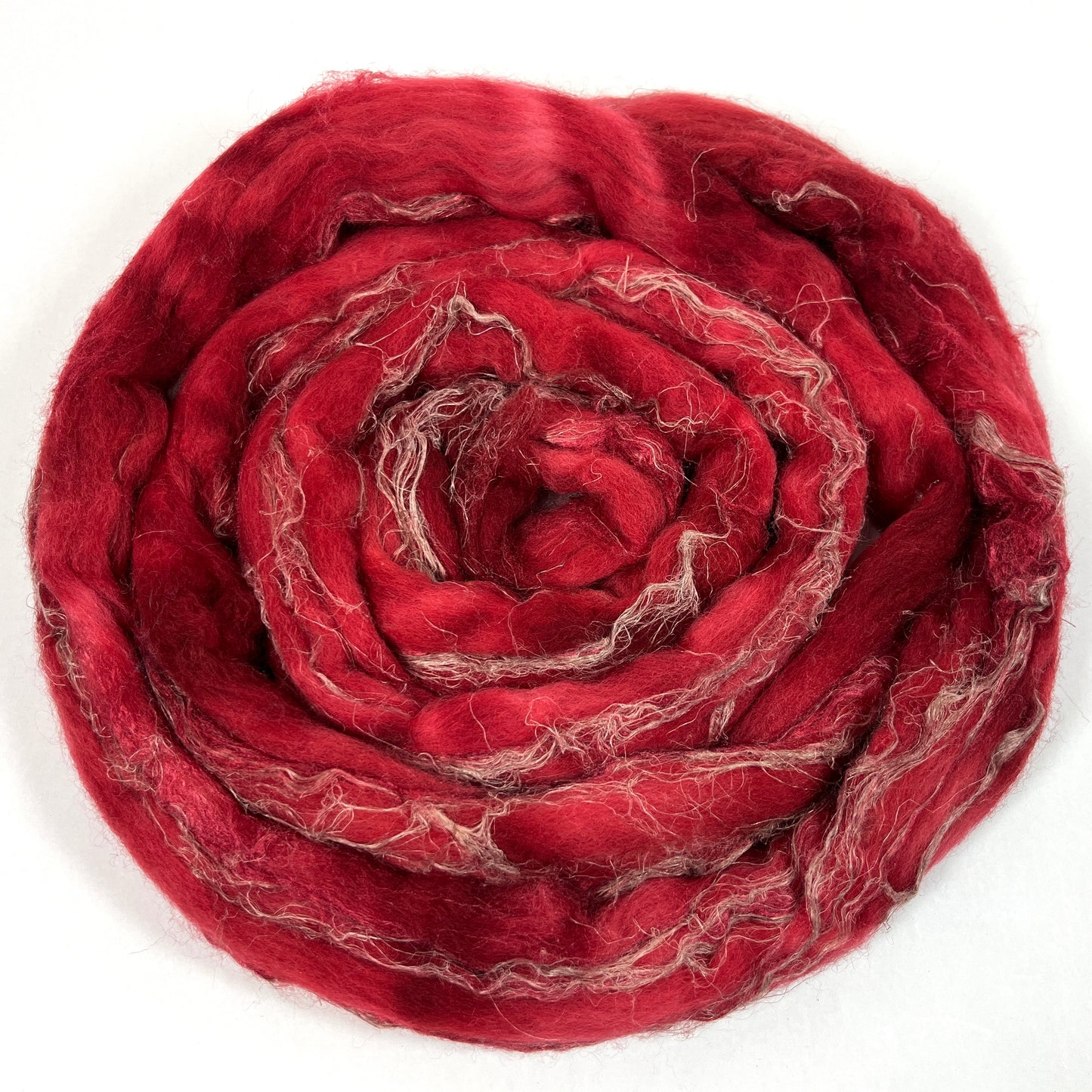 Russet - 2 oz hand dyed semisolid wool combed top