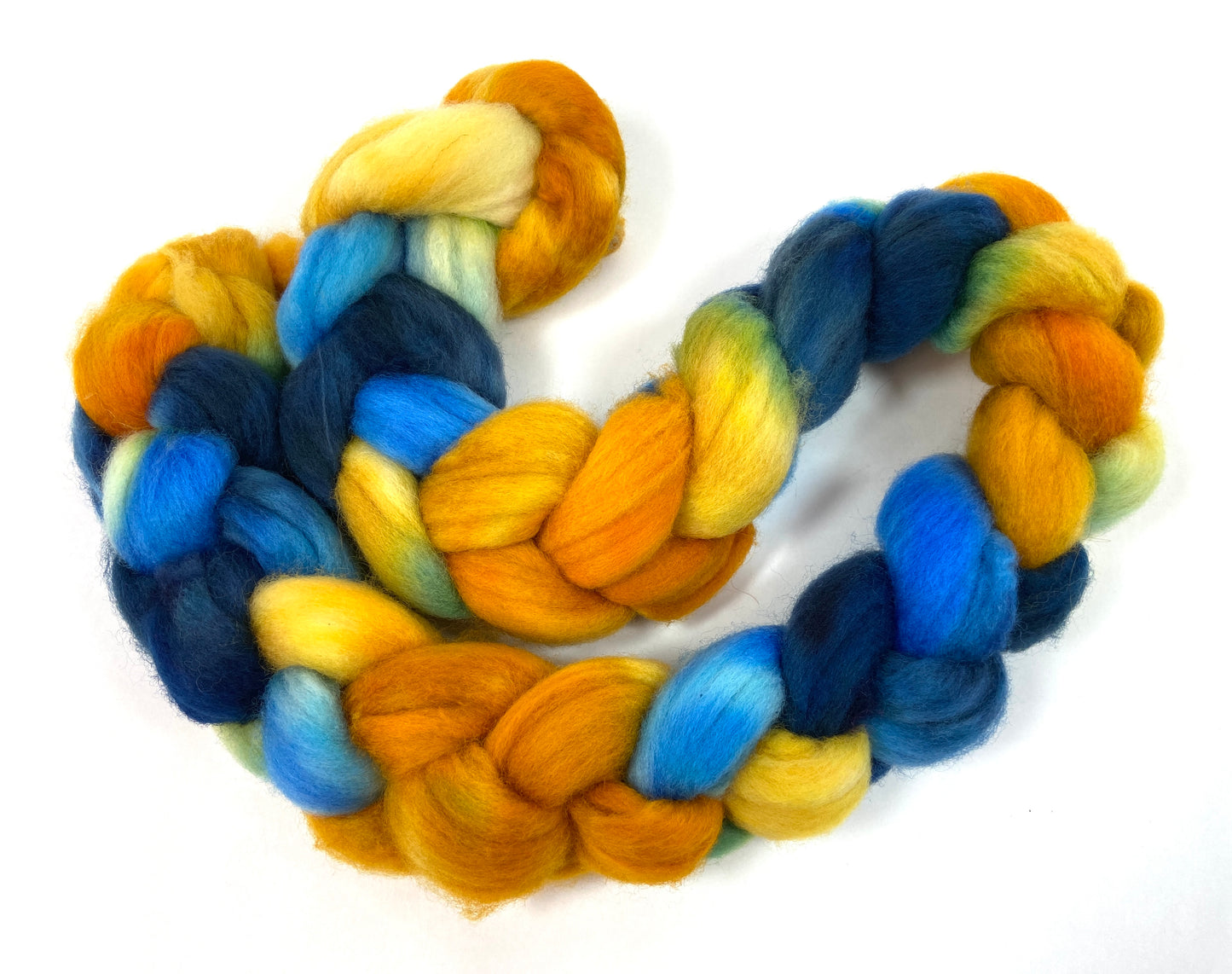 Starry Night SC - 4 oz hand painted wool combed top, roving, spinning fiber, handspinning, felting